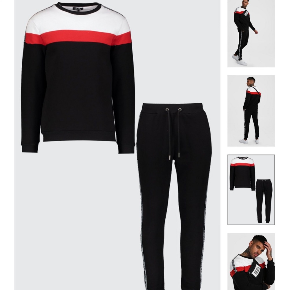 BooHooMan sweat suit